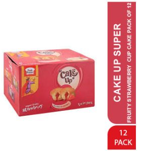 Cake Up Super Fruity Strawberry  Cup Cake Pack of 12